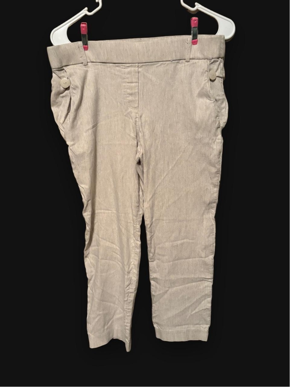 Jules & Leopold Beige Slim Chinos with Buttoned Hip Detail